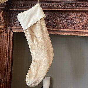 Gold Velvet Christmas Stocking